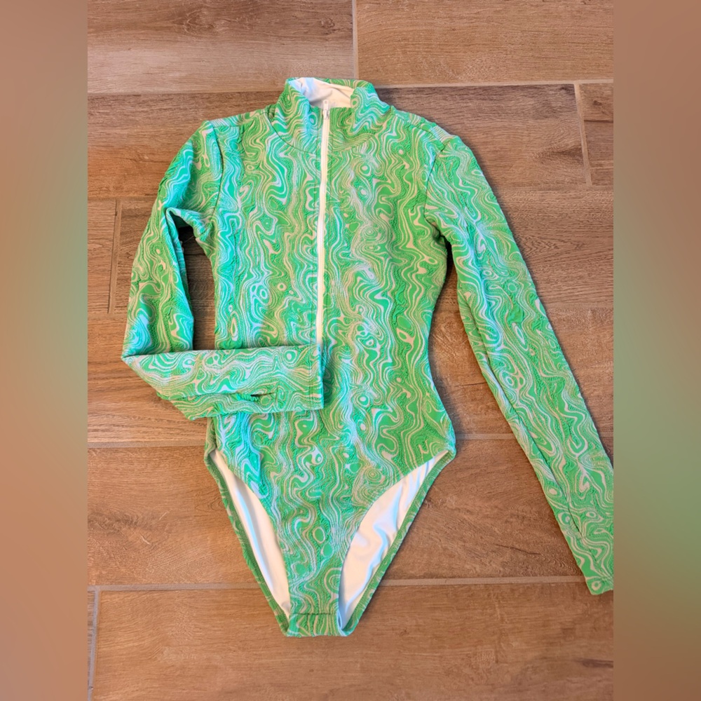 Seea Caroline One-Piece Surf Suit in green size XS - Picture 2 of 6